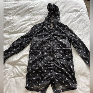Jack Wills Black Jacket with White Daisy Design